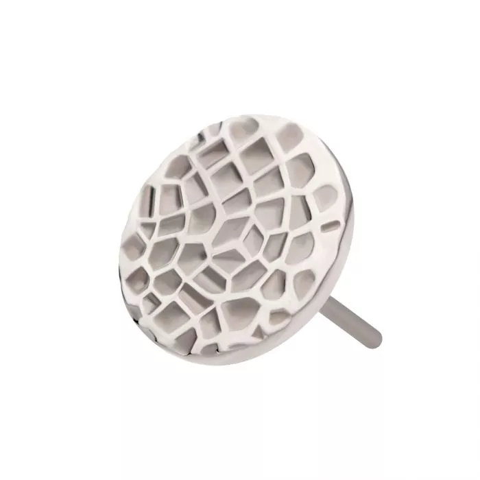Titanium Threadless Hammered Disk Top - Image 3