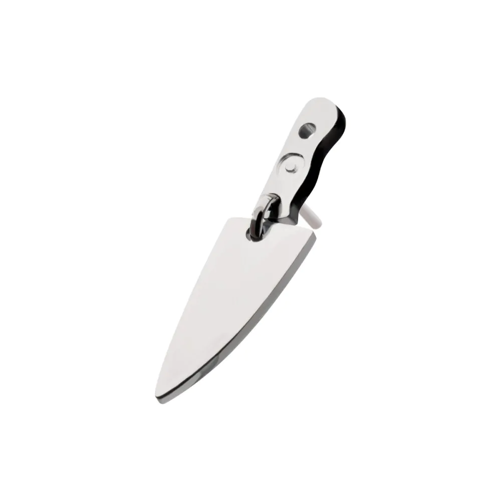Titanium Threadless Knife Top with Bottom Blade Dangle - Image 3