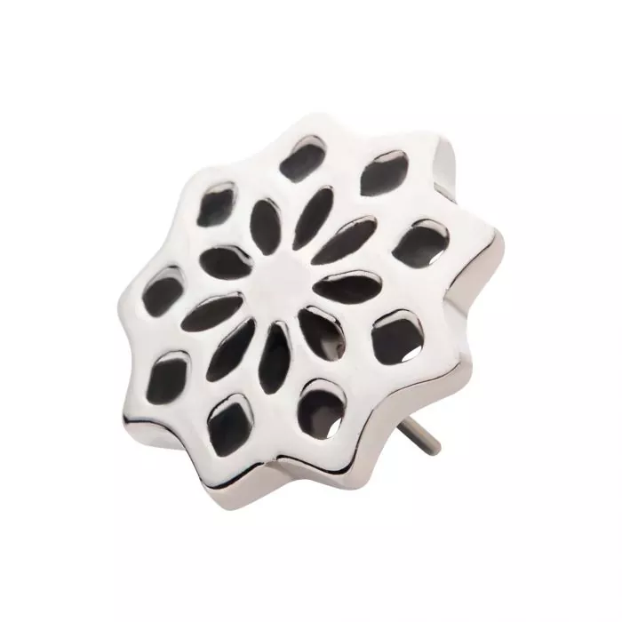 Titanium Threadless Mandala Flower Top - Image 2