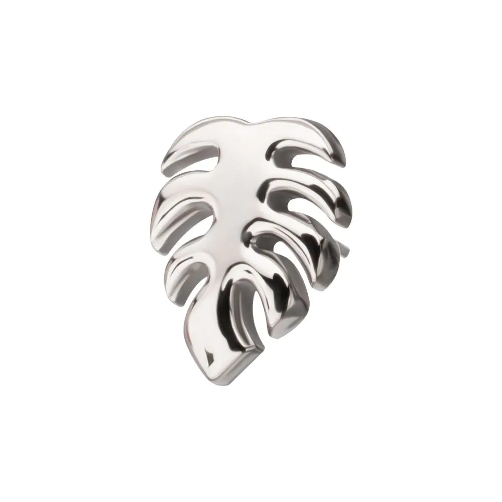 Titanium Threadless Monstera Leaf Top