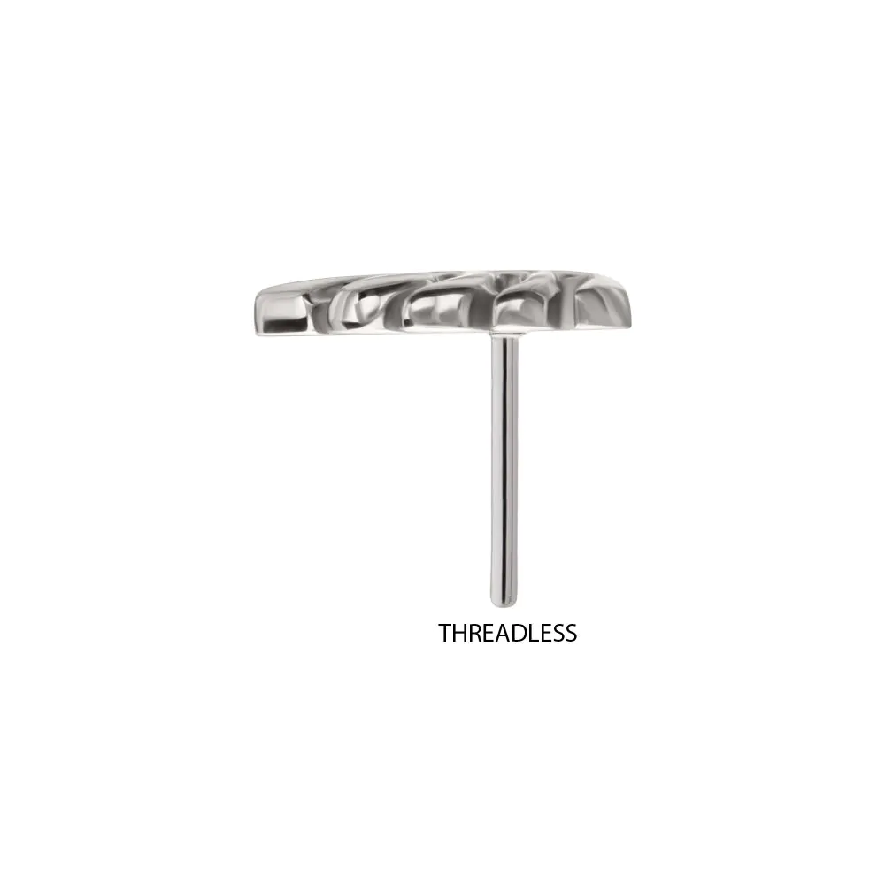 Titanium Threadless Monstera Leaf Top - Image 2