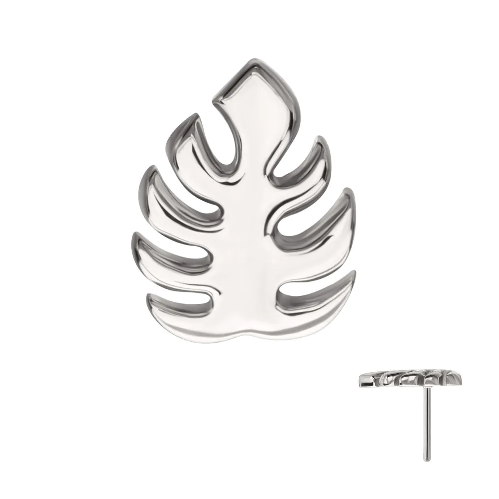 Titanium Threadless Monstera Leaf Top - Image 4