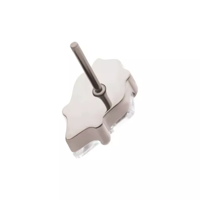 Titanium Threadless Prong Set Kite Shaped CZ Top - Image 3