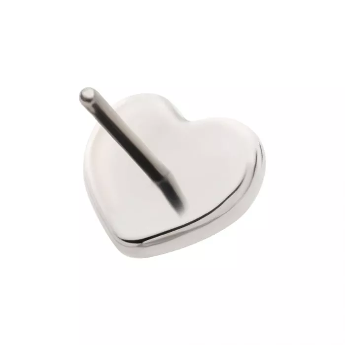 Titanium Threadless Puffed Heart Top - Image 4