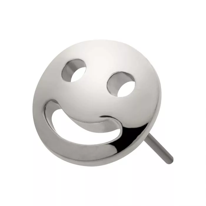 Titanium Threadless Smiley Face Emoji Top - Image 2