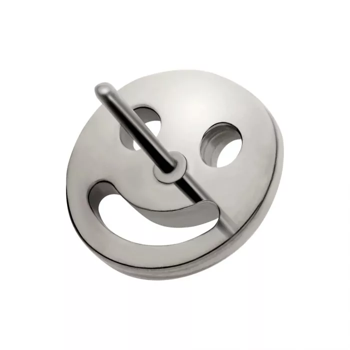 Titanium Threadless Smiley Face Emoji Top - Image 3