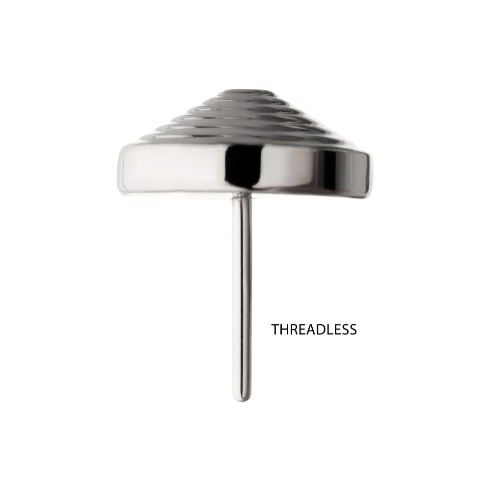 Titanium Threadless Tiered Dome Disk Top - Image 3
