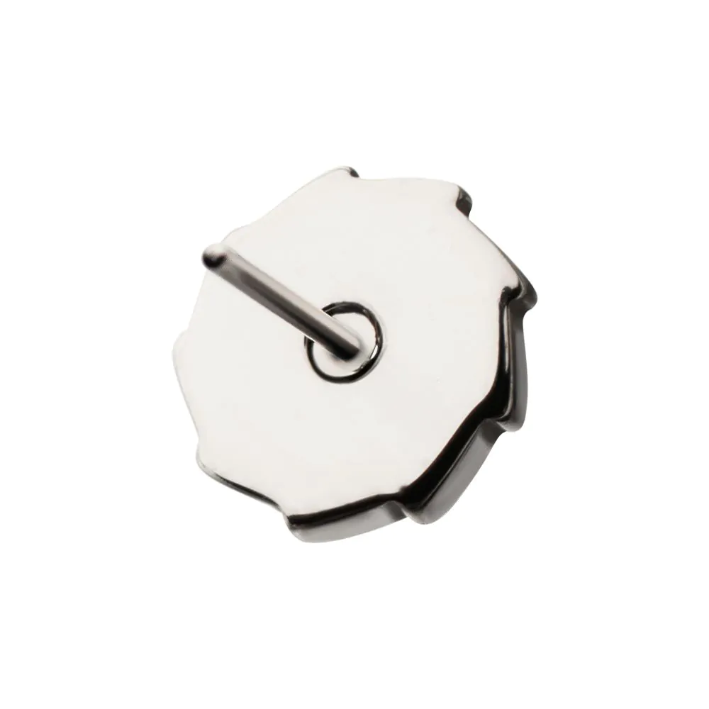 Titanium Threadless Vortex Spiral Top with Bezel Set Gem - Image 4
