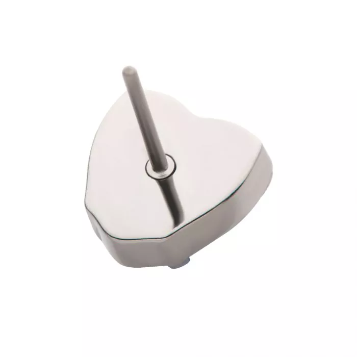 Titanium Threadless with Prong Set Opal Heart Top - Image 4