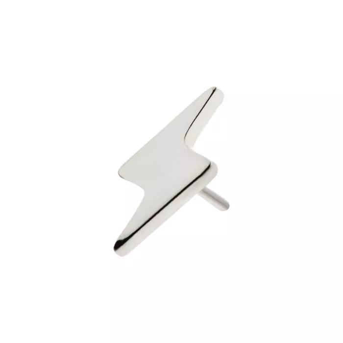 Titanium Threadless with Short Lightning Bolt Top - Image 2