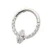 Titanium with 1mm CNC Set Full Clear CZ & Big Marquise CZ Front Facing Hinged Segment Clicker - Image 5