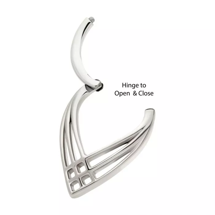 Triple Cross Pattern Weave Front Facing Hinged Segment Clicker - Image 3